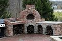 A view closer up, notice the grill area to the left, it works great to set hot coals there, since that counter has a layer of firebrick on it. The intent is to grill there, but we have yet to actually try it.