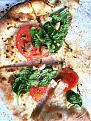 Grande mozzarella, tomatoes and garlic from my garden, fresh mushrooms, spinach.