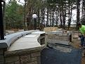 4 inch limestone counter tops with lannon stone bar top, on a radius