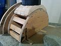 Rear closeup of wood mold for chimney and doorway