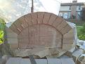 Repurposed arch from naramata, with test layout of inner arch bricks