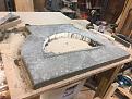 concrete cast for oven front