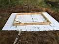 2 inch thick Styrofoam placed under form for slab.