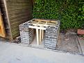Brickwork completed.  Building supports for reinforced slab