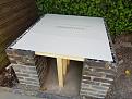 cement board (aquapanel) to retain concrete, supported from below with studwork