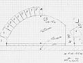 Considering half brick inner arch followed by half or whole brick insul brick for thermal break and flue opening.