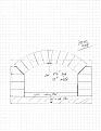 inner arch.  half-brick?  May square up opening after inner arch for better chimney support, easier access and easier door construction  (of course a reveal on sides) of doorway also.