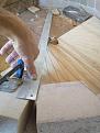 After cutting horizontal bevel on many brick, mark to centerline... could use it, but also just a straight edge to the center of oven.