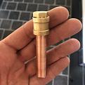Steam vent from standard brass plumbing parts.
