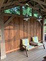 I’ve been working on the privacy paneling for the back of the pavilion while Alex works on setting bricks. Reclaimed old growth Western Red Cedar does the trick nicely!