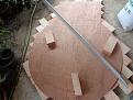 Next step is marking the floor, numerate the brickjs and cut them