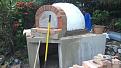 After finishing the dome, a layer of ceramic fiber