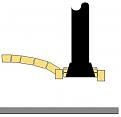 Fig. 5:  side view cross-section with additional, smaller front arch